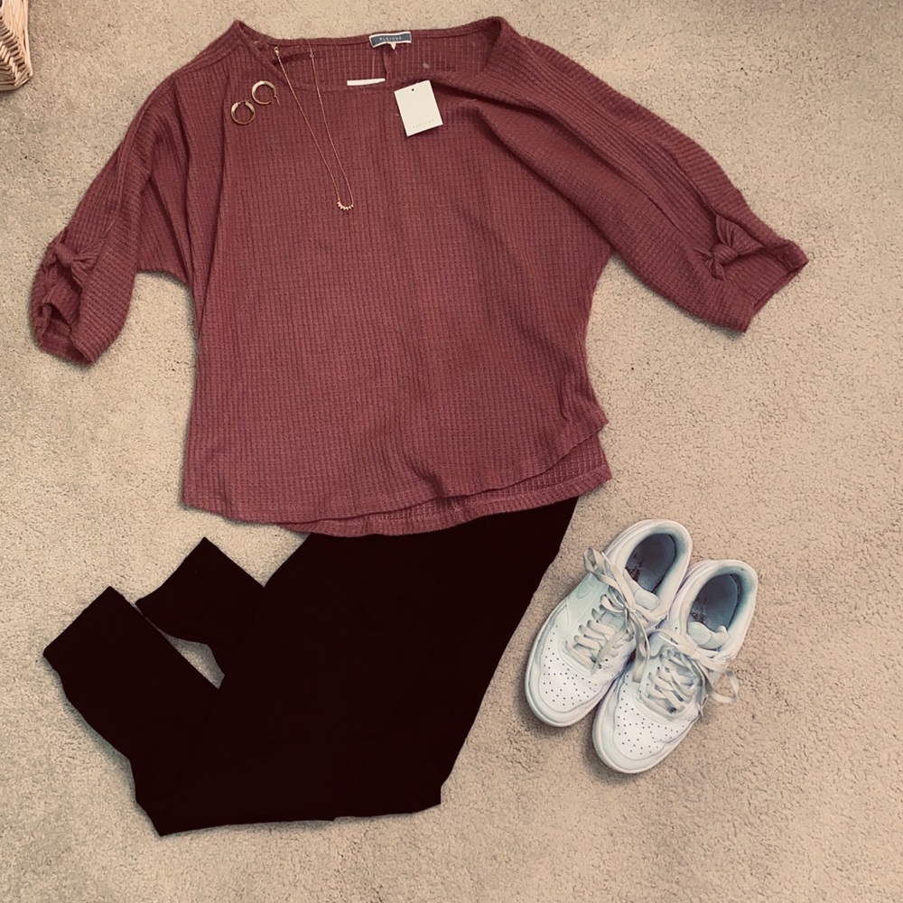 Pleione muted pink, soft sweater top🌸